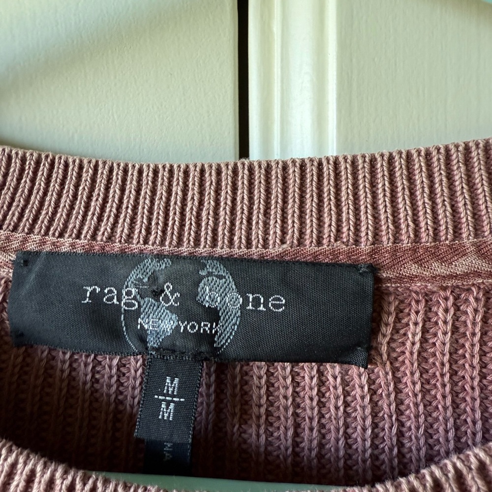 Rag&Bone Mauve Ribbed Sweater Size M - Picture 2 of 6